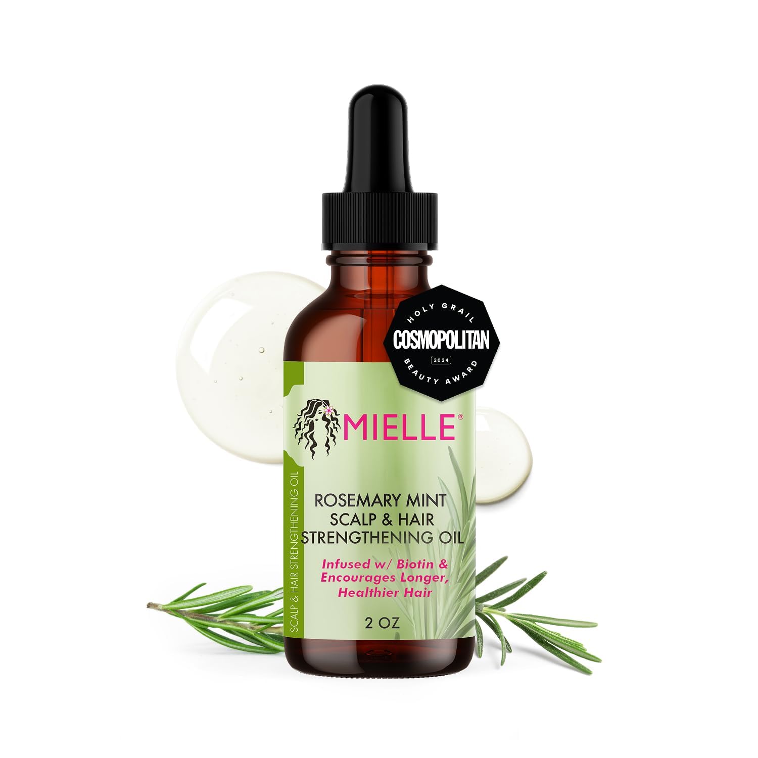 Mielle Organics - Aceite fortalecedor del cuero cabelludo y del cabello, de romero y menta